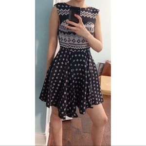 Eva Franco Swing Mini Dress Black/gray